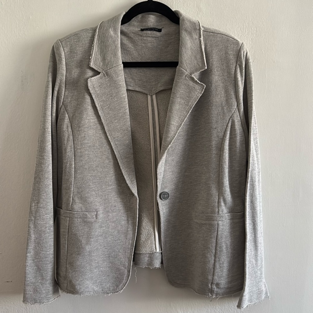 NWOT Tommy Hilfiger Distressed Hem Cotton Blazer
